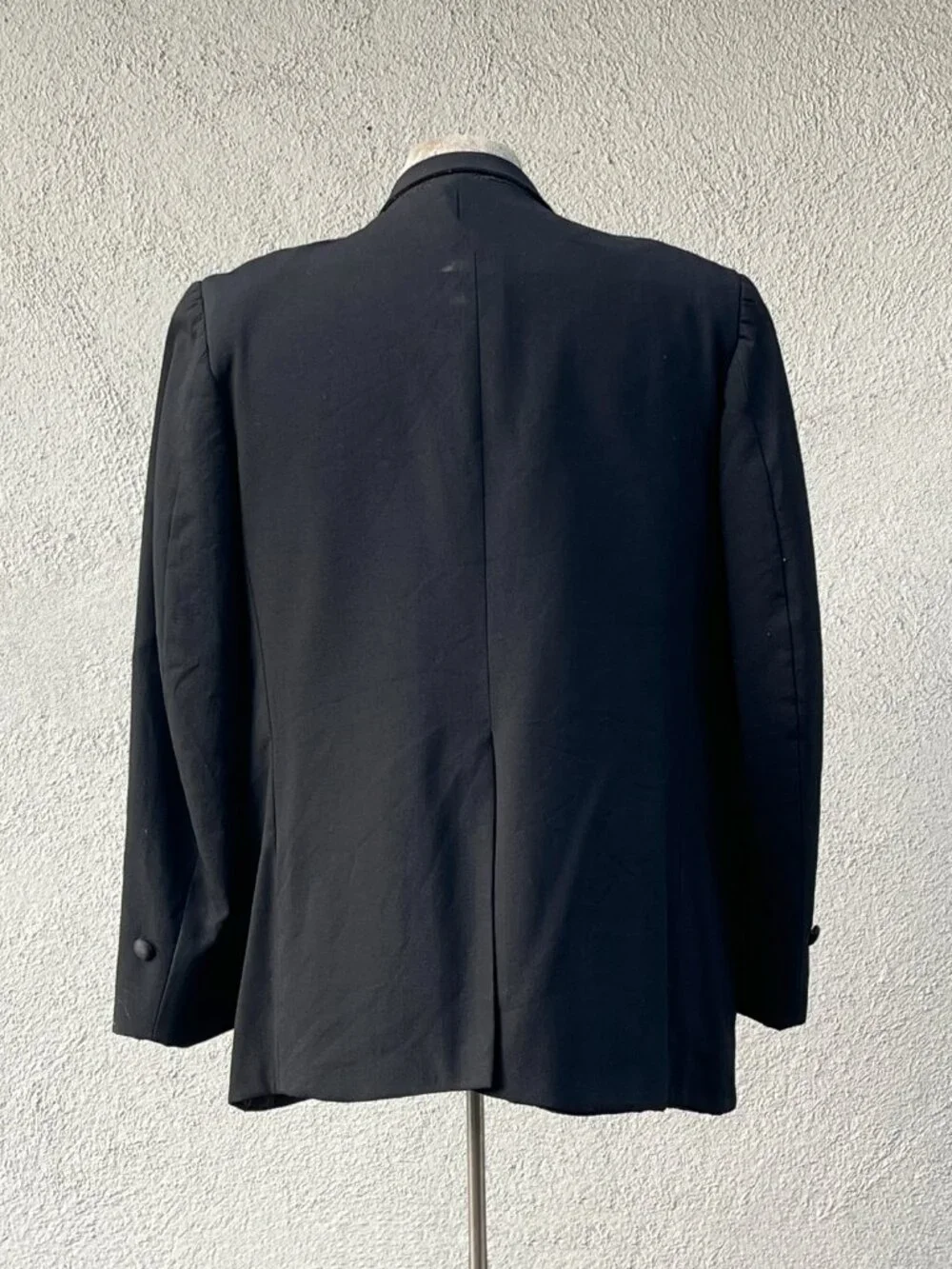 Vintage 80s Robert Wagner Raffinati Black Notched Lapel Tux Tuxedo Jacket 44R